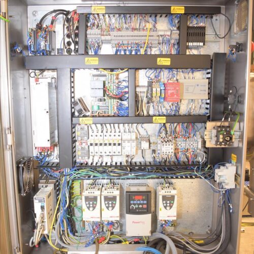 Accraply Model 650VF High Speed 650 CPM Shrink Sleeve Label Applicator with Heat Shrink Tunnel