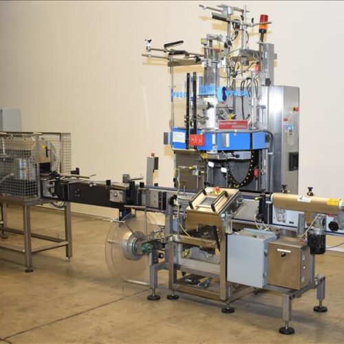Accraply Model 650VF High Speed 650 CPM Shrink Sleeve Label Applicator with Heat Shrink Tunnel