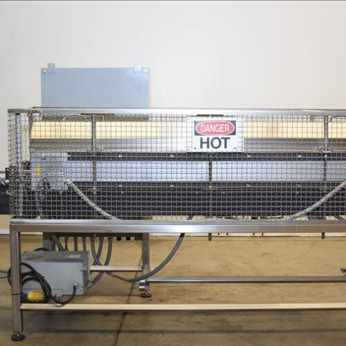 Accraply Model 650VF High Speed 650 CPM Shrink Sleeve Label Applicator with Heat Shrink Tunnel