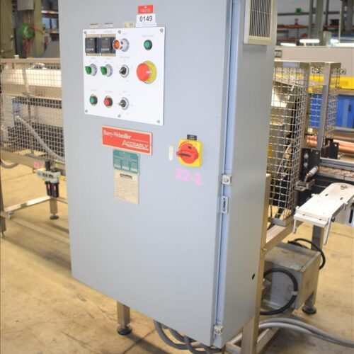 Accraply Model 650VF High Speed 650 CPM Shrink Sleeve Label Applicator with Heat Shrink Tunnel