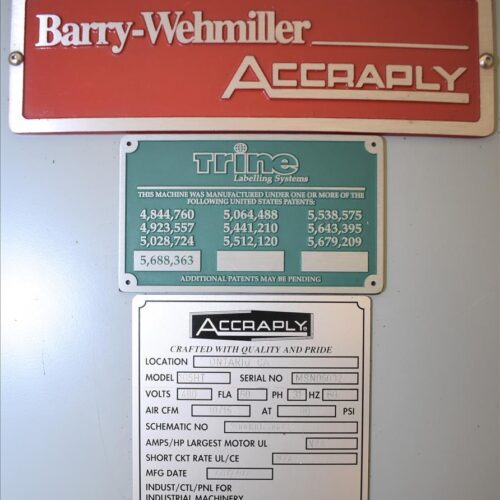 Accraply Model 650VF High Speed 650 CPM Shrink Sleeve Label Applicator with Heat Shrink Tunnel