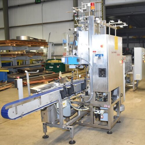 Accraply Model 650VF High Speed 650 CPM Shrink Sleeve Label Applicator with Heat Shrink Tunnel