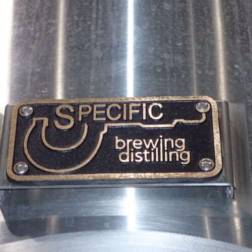 Specific Brewing Mixing Tank w/ Top Mounted Silo, Work Platform, Controls, Etc