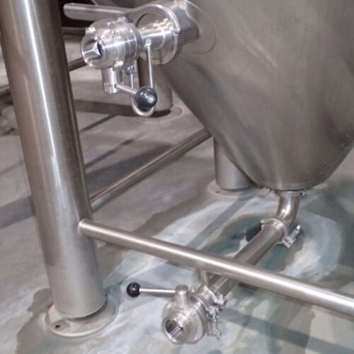 Specific Brewing Mixing Tank w/ Top Mounted Silo, Work Platform, Controls, Etc