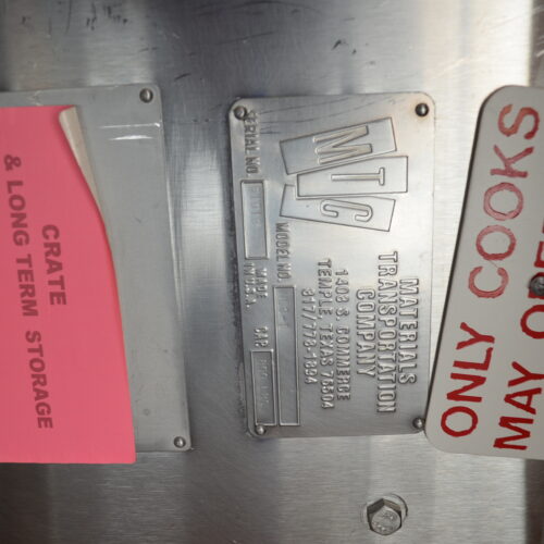 MTC Model HLC1 800 Pound Capacity S/S Column Dumper