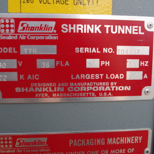 Arpac Hanagata Model L18 Intermittent Motion Automatic L Bar Sealer with Shanklin Model T7H Heat Shrink Tunnel