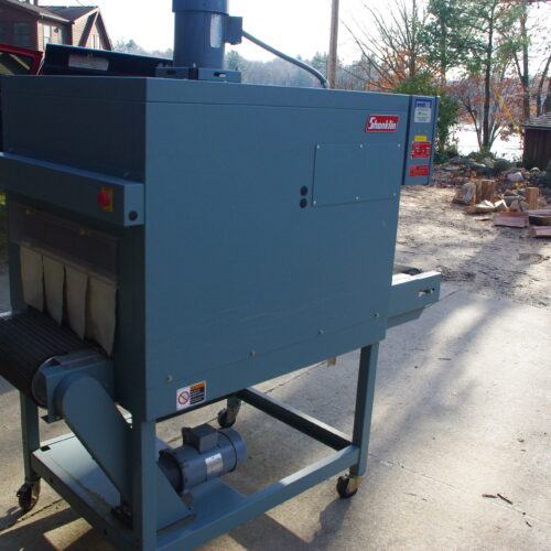 Arpac Hanagata Model L18 Intermittent Motion Automatic L Bar Sealer with Shanklin Model T7H Heat Shrink Tunnel