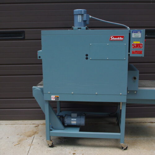 Arpac Hanagata Model L18 Intermittent Motion Automatic L Bar Sealer with Shanklin Model T7H Heat Shrink Tunnel