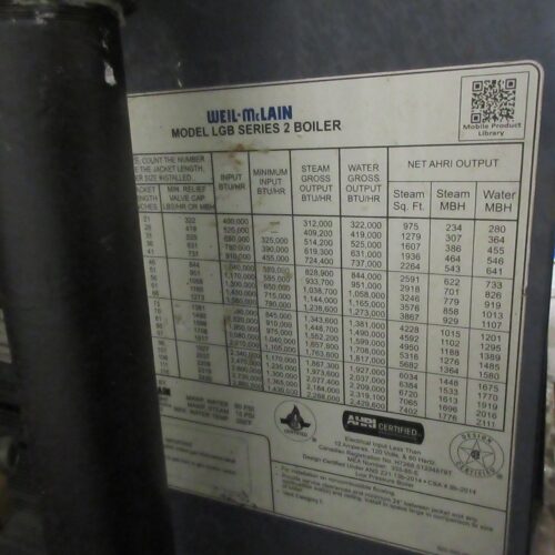 Weil-Mclain Lgb17 Steam Boiler