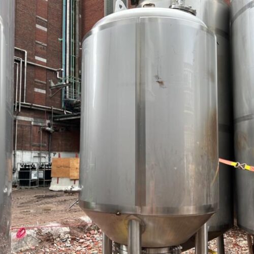 1,235 Liter Berlie-Falco 304L Stainless Steel Vertical Jacketed Pressure Tank