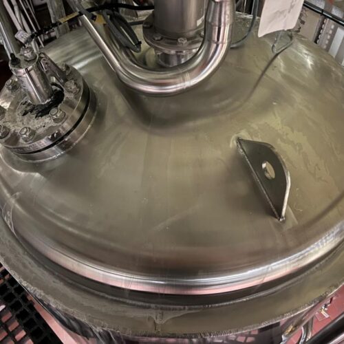 1,235 Liter Berlie-Falco 304L Stainless Steel Vertical Jacketed Pressure Tank