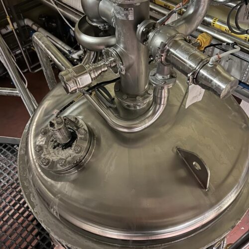 1,235 Liter Berlie-Falco 304L Stainless Steel Vertical Jacketed Pressure Tank