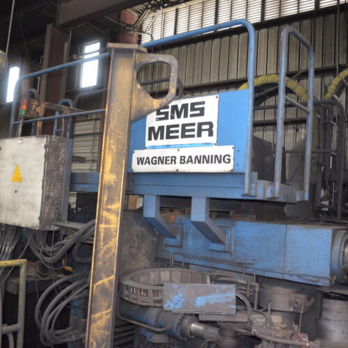 SMS Meer Wagner Model R100 100-Ton Ring Forming Mill with Cone Rolls, Laser Measurement System, Hydraulic System, Bridge Crane, Etc