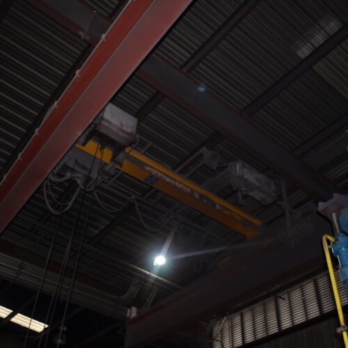 SMS Meer Wagner Model R100 100-Ton Ring Forming Mill with Cone Rolls, Laser Measurement System, Hydraulic System, Bridge Crane, Etc