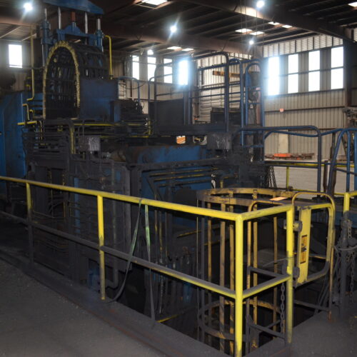 SMS Meer Wagner Model R100 100-Ton Ring Forming Mill with Cone Rolls, Laser Measurement System, Hydraulic System, Bridge Crane, Etc