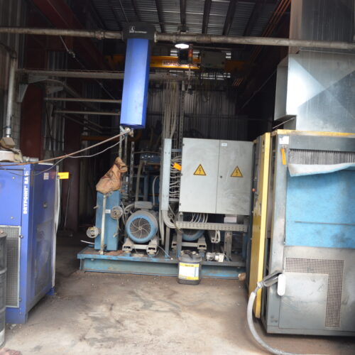 SMS Meer Wagner Model R100 100-Ton Ring Forming Mill with Cone Rolls, Laser Measurement System, Hydraulic System, Bridge Crane, Etc