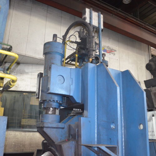 SMS Meer Wagner Model R100 100-Ton Ring Forming Mill with Cone Rolls, Laser Measurement System, Hydraulic System, Bridge Crane, Etc