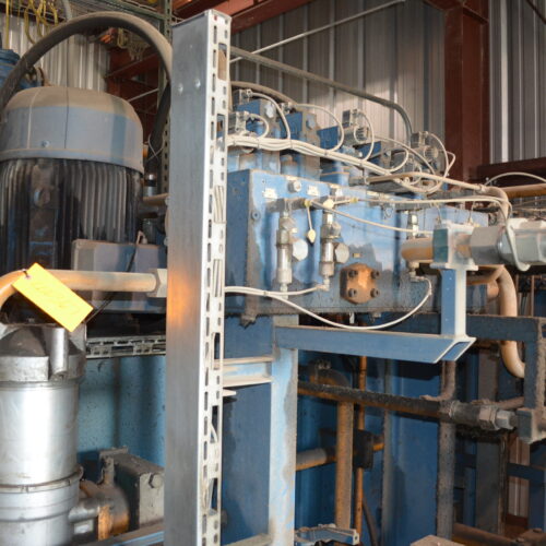 SMS Meer Wagner Model R100 100-Ton Ring Forming Mill with Cone Rolls, Laser Measurement System, Hydraulic System, Bridge Crane, Etc