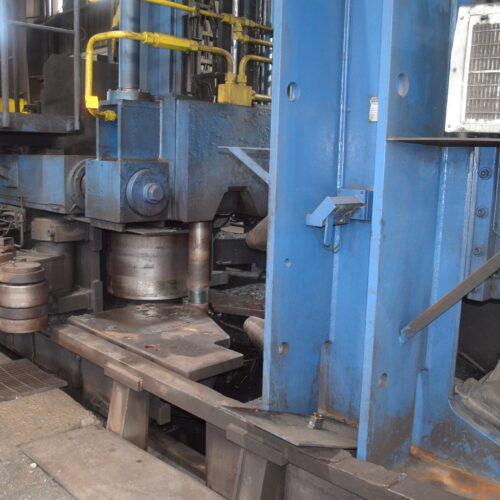 SMS Meer Wagner Model R100 100-Ton Ring Forming Mill with Cone Rolls, Laser Measurement System, Hydraulic System, Bridge Crane, Etc