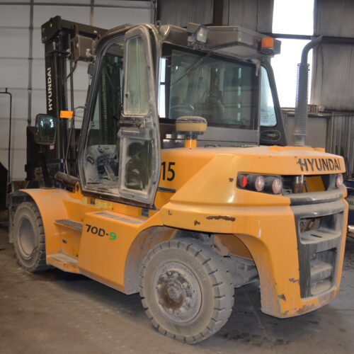 Hyundai Model 70D9 15,500 Pound Capacity Diesel-Powered Forklift Truck,