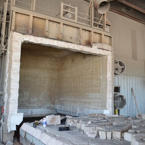 Custom-Built Rail-Fed Car Bottom Gas Fired Heat Treating Furnace