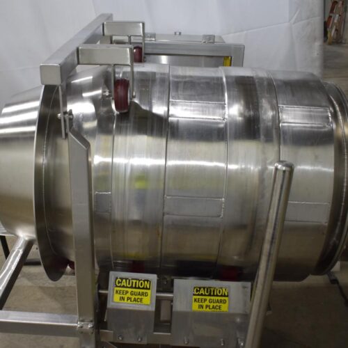 S/S 30 in Diameter x 43 in L Soft Flight Seasoning Drum w/ Adjustable Pitch and Sifter Attachment