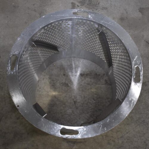 S/S 30 in Diameter x 43 in L Soft Flight Seasoning Drum w/ Adjustable Pitch and Sifter Attachment