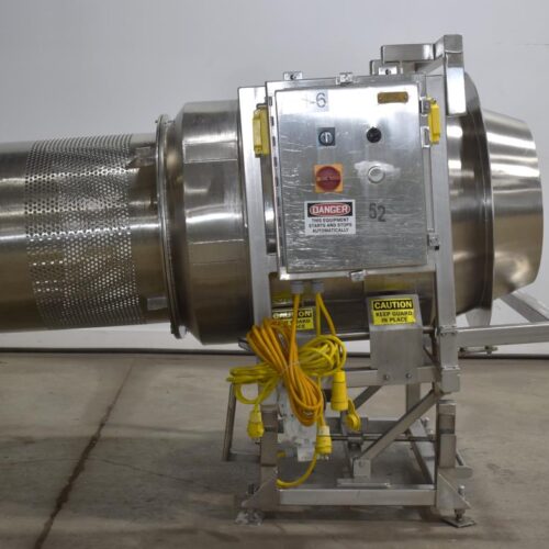 S/S 30 in Diameter x 43 in L Soft Flight Seasoning Drum w/ Adjustable Pitch and Sifter Attachment