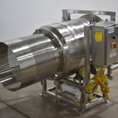 S/S 30 in Diameter x 43 in L Soft Flight Seasoning Drum w/ Adjustable Pitch and Sifter Attachment