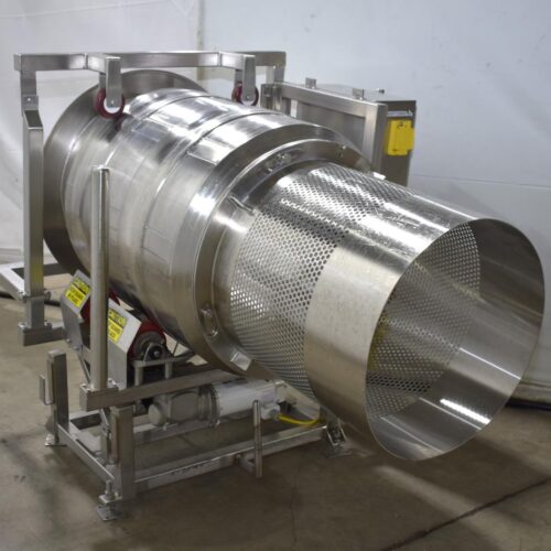 S/S 30 in Diameter x 43 in L Soft Flight Seasoning Drum w/ Adjustable Pitch and Sifter Attachment