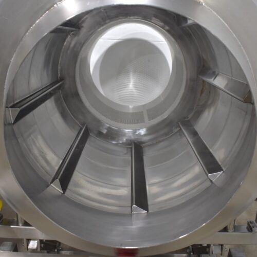 S/S 30 in Diameter x 43 in L Soft Flight Seasoning Drum w/ Adjustable Pitch and Sifter Attachment