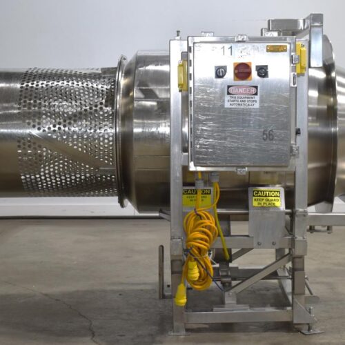 S/S 30 in Diameter x 43 in L Soft Flight Seasoning Drum w/ Adjustable Pitch and Sifter Attachment