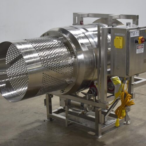 S/S 30 in Diameter x 43 in L Soft Flight Seasoning Drum w/ Adjustable Pitch and Sifter Attachment