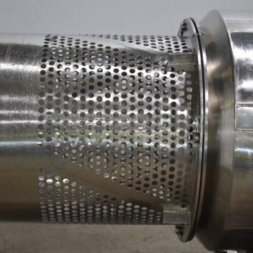 S/S 30 in Diameter x 43 in L Soft Flight Seasoning Drum w/ Adjustable Pitch and Sifter Attachment