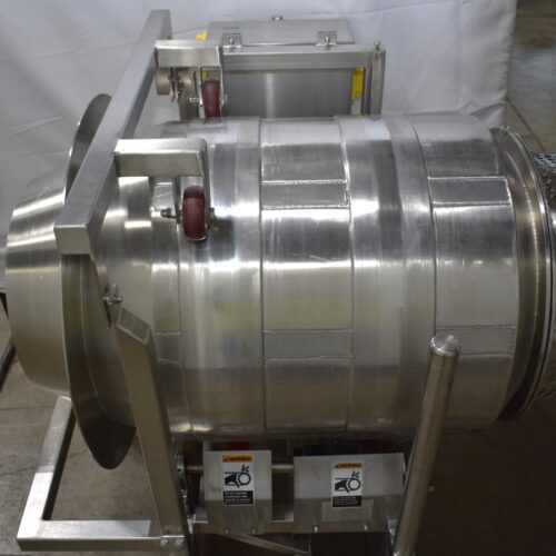 S/S 30 in Diameter x 43 in L Soft Flight Seasoning Drum w/ Adjustable Pitch and Sifter Attachment