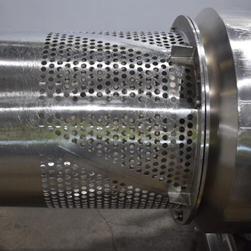 Spray Dynamics S/S 30 in Diameter x 43 in L Soft Flight Seasoning Drum w/ Adjustable Pitch and Sifter Attachment