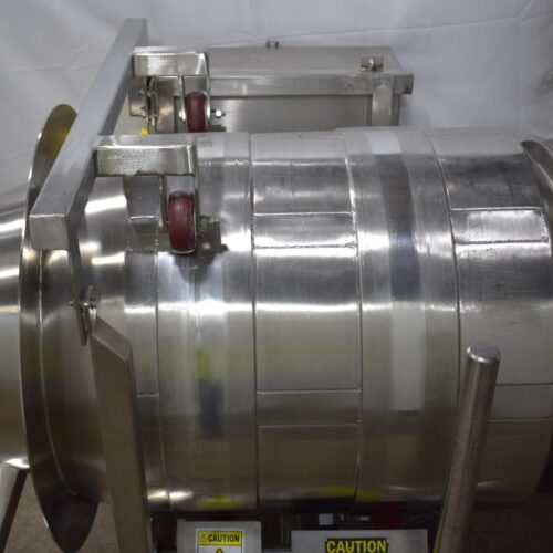 Spray Dynamics S/S 30 in Diameter x 43 in L Soft Flight Seasoning Drum w/ Adjustable Pitch and Sifter Attachment