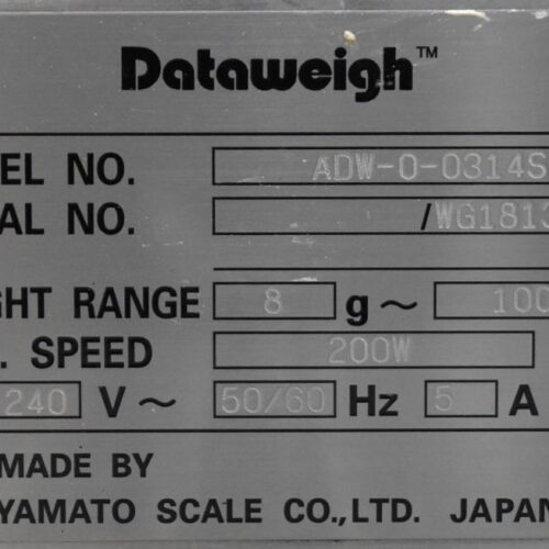 Yamato Dateweigh Omega Model ADWO0314S (14) Head S/S Rotary Combination Scale