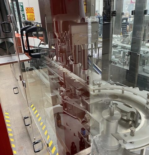 Capmatic Model BambinaFPCL Stainless Steel 40 BPM Monoblock Filler, Dropper/Plugger, and Labeler