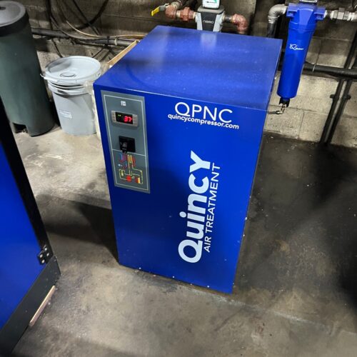 Quincy 25HP Rotary Screw Air Compressor with Enclosure and Air Tank
