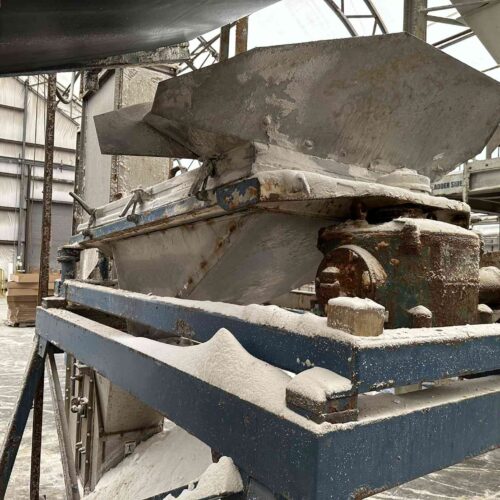 Complete Salt Bulk Packaging Line for Manufacturing 40 Lbs. Bags of Pool Salt with Dryer, Filler, Screener, Conveyors, Etc.