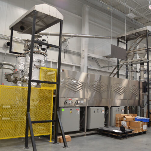 Complete Pyrolysis Thermal Decomposition System with Feeder, Heaters, Cyclones, Thermal Oxidizer, Etc.