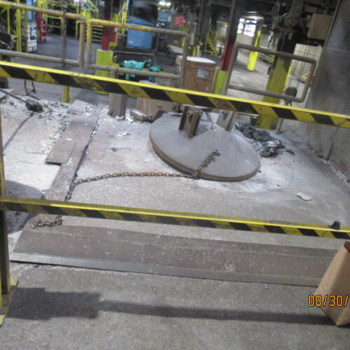 Pre-Heating System Including 5000 Pound Capacity Hopper, Pre-Heater, 5-Ton Melting Furnaces, Monorails, Etc.