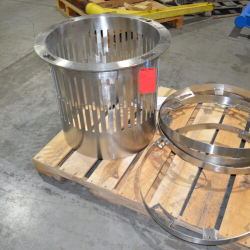 S/S 30 in Diameter x 43 in L Soft Flight Seasoning Drum w/ Adjustable Pitch and Sifter Attachment