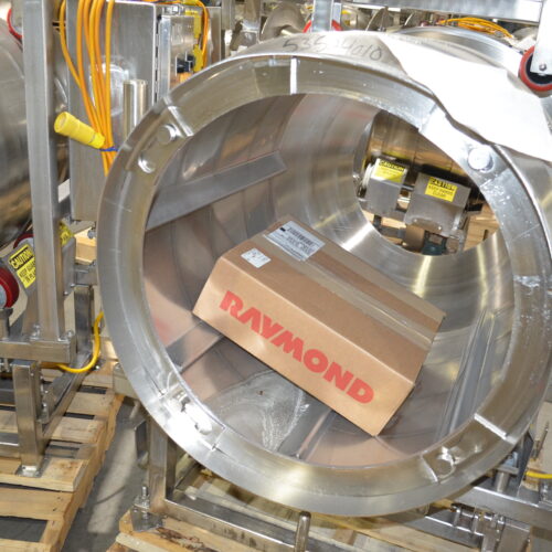 S/S 30 in Diameter x 43 in L Soft Flight Seasoning Drum w/ Adjustable Pitch and Sifter Attachment