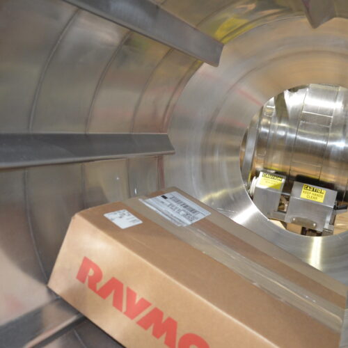 S/S 30 in Diameter x 43 in L Soft Flight Seasoning Drum w/ Adjustable Pitch and Sifter Attachment