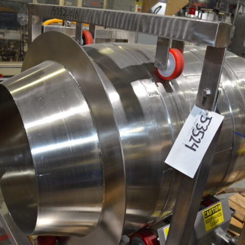 S/S 30 in Diameter x 43 in L Soft Flight Seasoning Drum w/ Adjustable Pitch and Sifter Attachment