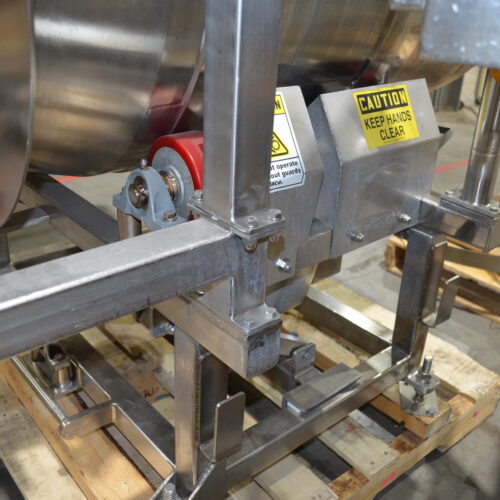 S/S 30 in Diameter x 43 in L Soft Flight Seasoning Drum w/ Adjustable Pitch and Sifter Attachment