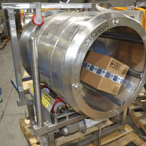 S/S 30 in Diameter x 43 in L Soft Flight Seasoning Drum w/ Adjustable Pitch