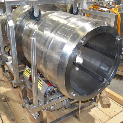 S/S 30 in Diameter x 43 in L Soft Flight Seasoning Drum w/ Adjustable Pitch